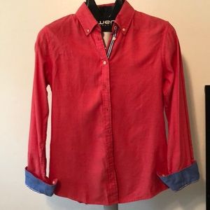 Purposely faded red Oxford button down